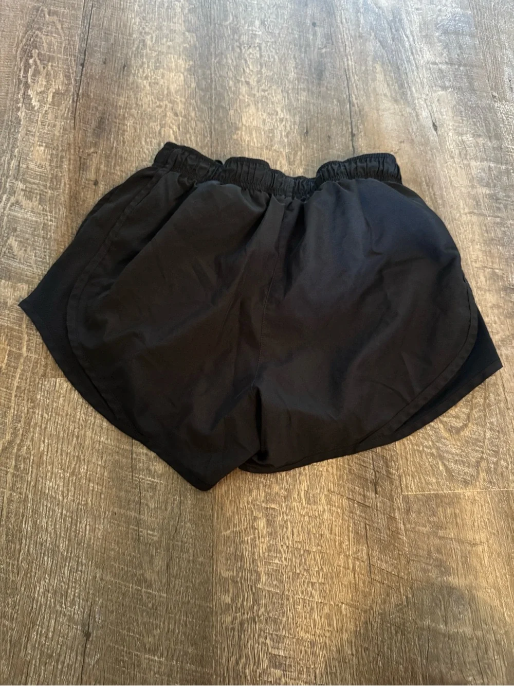 Nike Black Women's Athletic Running Shorts with White Swoosh